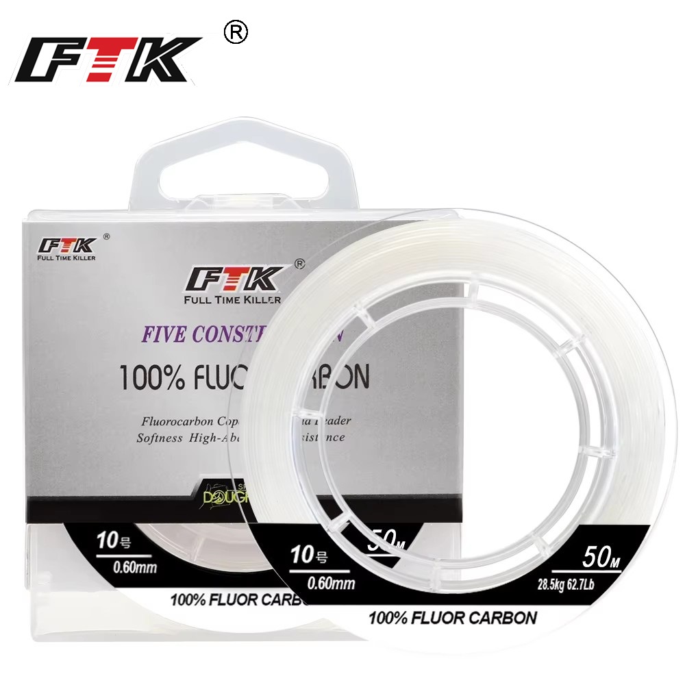 Fluorocarbon Line - 100% Carbon Fiber Fishing Line 50M