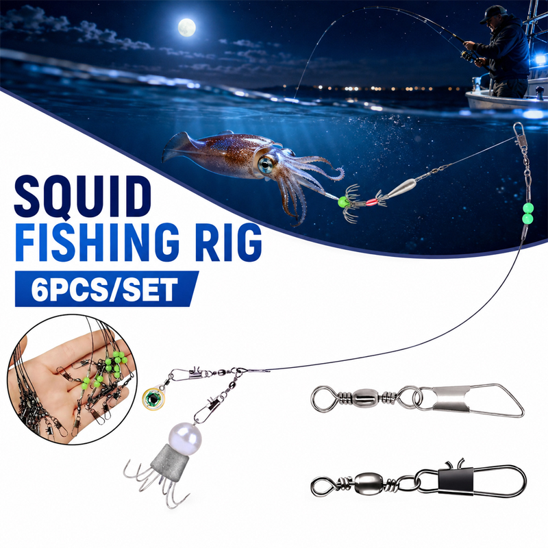 6pcs Squid Fishing Rig Octopus - огляд і ціна Freshwater Line